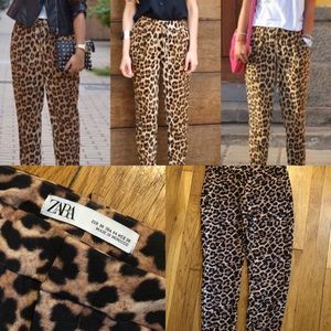 Zara cheetah trousers
